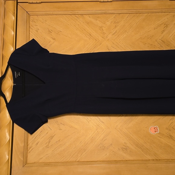 Club Monaco Size 2 Navy Blue Jumpsuit with Zippered Entry - Picture 3 of 12
